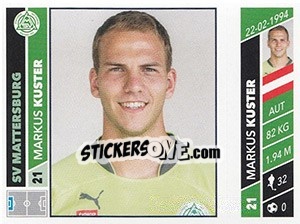 Sticker Markus Kuster - Österreichische Fußball Bundesliga 2016-2017 - Panini