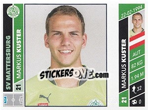 Figurina Markus Kuster - Österreichische Fußball Bundesliga 2016-2017 n. 224 - Panini