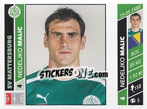 Sticker Nedeljko Malic - Österreichische Fußball Bundesliga 2016-2017 - Panini