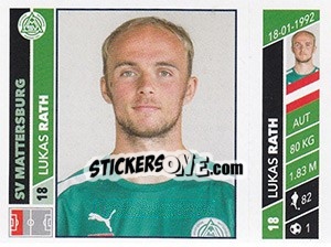 Figurina Lukas Rath - Österreichische Fußball Bundesliga 2016-2017 n. 236 - Panini