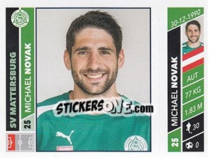 Figurina Michael Novak - Österreichische Fußball Bundesliga 2016-2017 n. 237 - Panini