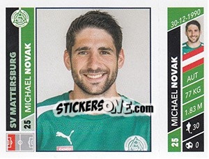 Sticker Michael Novak - Österreichische Fußball Bundesliga 2016-2017 - Panini