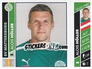 Sticker Alois Höller - Österreichische Fußball Bundesliga 2016-2017 - Panini