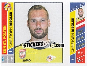 Sticker Christoph Riegler - Österreichische Fußball Bundesliga 2016-2017 - Panini