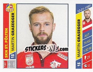 Sticker Martin Grasegger - Österreichische Fußball Bundesliga 2016-2017 - Panini