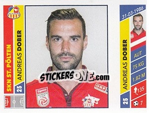 Figurina Andreas Dober - Österreichische Fußball Bundesliga 2016-2017 n. 255 - Panini