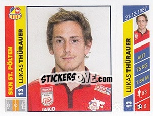 Figurina Lukas Thürauer - Österreichische Fußball Bundesliga 2016-2017 n. 257 - Panini