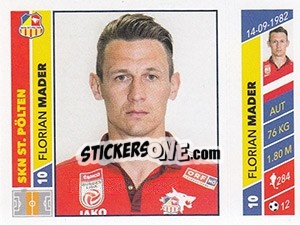 Sticker Florian Mader - Österreichische Fußball Bundesliga 2016-2017 - Panini