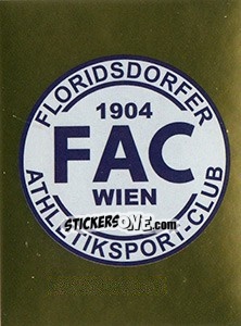 Cromo FAC Wien Wappen - Österreichische Fußball Bundesliga 2016-2017 - Panini
