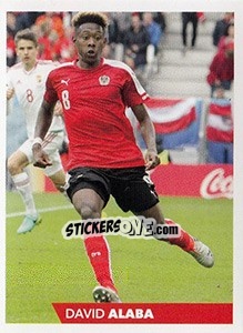 Sticker David Alaba - Österreichische Fußball Bundesliga 2016-2017 n. 320 - Panini