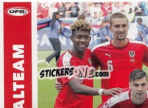 Sticker Nationalteam - Rotes Tikot - Österreichische Fußball Bundesliga 2016-2017 n. 334 - Panini
