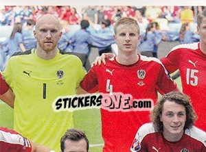 Sticker Nationalteam - Rotes Tikot - Österreichische Fußball Bundesliga 2016-2017 n. 335 - Panini