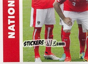 Sticker Nationalteam - Rotes Tikot - Österreichische Fußball Bundesliga 2016-2017 n. 337 - Panini