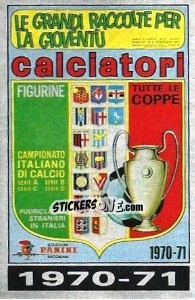 Sticker Copertina Calciatori 1970-71 - Calciatori 1985-1986 n. 314 - Panini