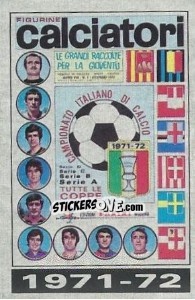 Sticker Copertina Calciatori 1971-72 - Calciatori 1985-1986 - Panini