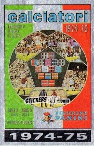 Sticker Copertina Calciatori 1974-75 - Calciatori 1985-1986 n. 323 - Panini