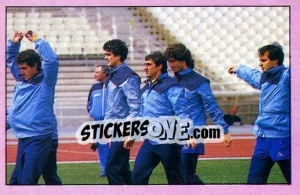 Figurina L'ultimo allenamento - Calciatori 1985-1986 - Panini