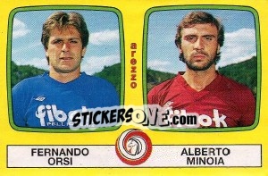 Sticker Fernando Orsi / Alberto Minoia - Calciatori 1985-1986 - Panini