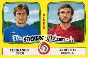 Sticker Fernando Orsi / Alberto Minoia - Calciatori 1985-1986 n. 352 - Panini
