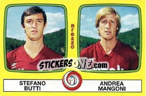 Cromo Stefano Butti / Andrea Mangoni - Calciatori 1985-1986 - Panini