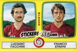 Sticker Luciano Facchini / Franco Ermini - Calciatori 1985-1986 n. 357 - Panini
