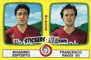 Sticker Massimo Esposito / Francesco Raggi - Calciatori 1985-1986 n. 359 - Panini
