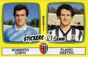 Sticker Roberto Corti / Flavio Destro - Calciatori 1985-1986 n. 361 - Panini
