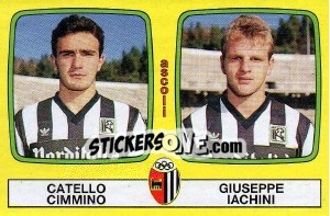 Sticker Catello Cimmino / Giuseppe Iachini - Calciatori 1985-1986 n. 362 - Panini