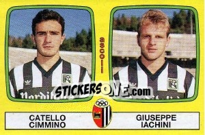 Sticker Catello Cimmino / Giuseppe Iachini - Calciatori 1985-1986 - Panini