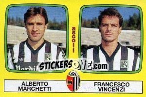 Sticker Alberto Marchetti / Francesco Vincenzi - Calciatori 1985-1986 n. 368 - Panini