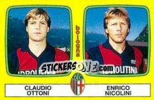 Sticker Claudio Ottoni / Enrico Nicolini - Calciatori 1985-1986 n. 371 - Panini