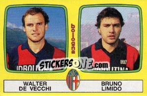 Cromo Walter De Vecchi / Bruno Limido - Calciatori 1985-1986 - Panini