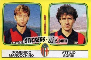 Sticker Domenico Marocchino / Attilio Sorbi - Calciatori 1985-1986 n. 374 - Panini