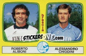Sticker Roberto Aliboni / Alessandro Chiodini - Calciatori 1985-1986 n. 379 - Panini