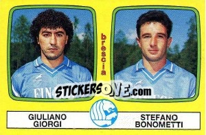 Cromo Giuliano Giorgi / Stefano Bonometti - Calciatori 1985-1986 n. 380 - Panini