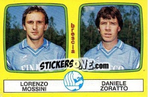 Sticker Lorenzo Mossini / Danielo Zoratto - Calciatori 1985-1986 - Panini