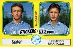 Sticker Tullio Gritti / Riccardo Maritozzi - Calciatori 1985-1986 n. 384 - Panini