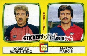 Sticker Roberto Sorrentino / Marco Marghi - Calciatori 1985-1986 - Panini
