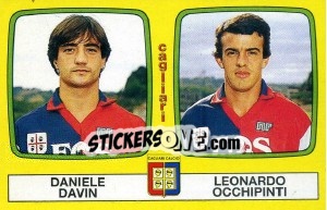 Sticker Daniele Davin / Leonardo Occhipinti - Calciatori 1985-1986 n. 389 - Panini