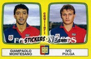 Sticker Giampaolo Montesano / Ivo Pulga - Calciatori 1985-1986 - Panini