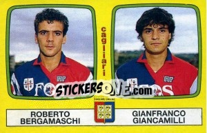 Sticker Roberto Bergamaschi / Gianfranco Giancamilli - Calciatori 1985-1986 n. 394 - Panini