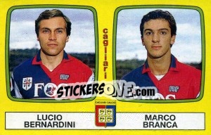 Sticker Lucio Bernardini / Marco Branca - Calciatori 1985-1986 n. 395 - Panini