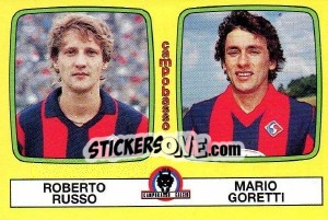Sticker Roberto Russo /  Mario Goretti - Calciatori 1985-1986 n. 402 - Panini
