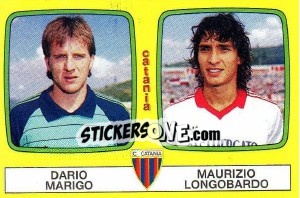 Sticker Dario Marigo / Maurizio Longobardo - Calciatori 1985-1986 n. 406 - Panini