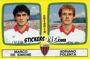 Sticker Marco De Simone / Adriano Polenta - Calciatori 1985-1986 n. 407 - Panini