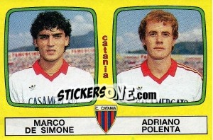 Sticker Marco De Simone / Adriano Polenta - Calciatori 1985-1986 - Panini