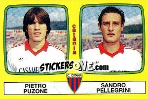 Sticker Pietro Puzone / Sandro Pellegrini - Calciatori 1985-1986 n. 410 - Panini