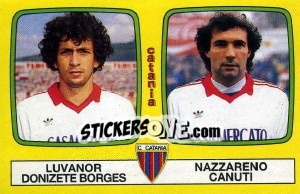 Sticker Luvanor Donizete Borges / Nazzareno Canuti - Calciatori 1985-1986 n. 412 - Panini