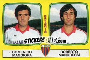 Sticker Domenico Maggiora / Roberto Mandressi - Calciatori 1985-1986 n. 413 - Panini