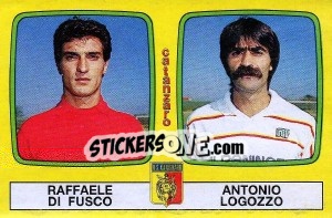 Sticker Raffaele Di Fusco / Antonio Logozzo - Calciatori 1985-1986 n. 415 - Panini
